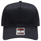 Otto 5 Panel Baseball Black Cap