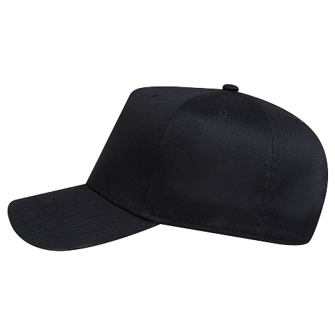 Otto 5 Panel Baseball Black Cap