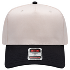 Otto 5 Panel Baseball Black Cream Cap