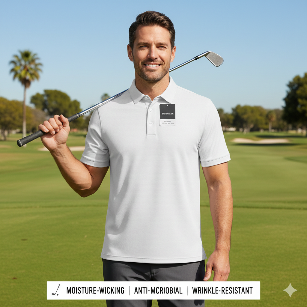 Burnside Men's The Burn Golf Polo - B0101BN