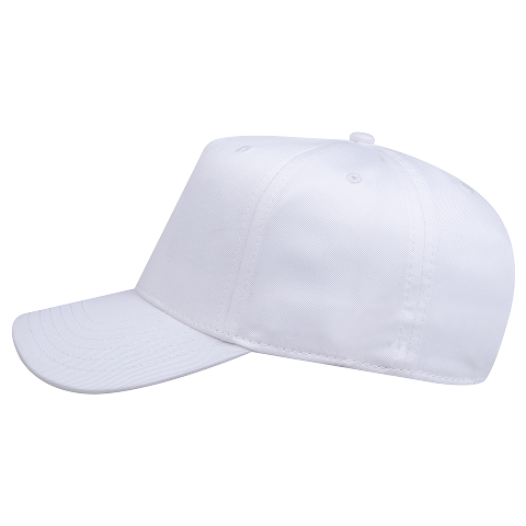 Otto 5 Panel Baseball White Cap